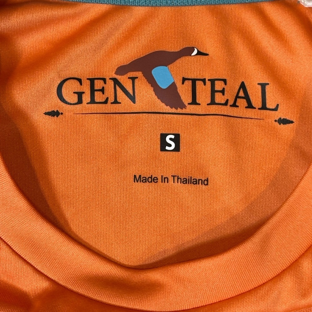 GenTeal Performance Men's Small Orange Long Sleeve Top Fishing Outdoor Shirt - Picture 3 of 7